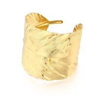 Простой открытый наручный браслет Dayoff с золотыми листьями, браслеты для женщин, ювелирные изделия, полые металлические широкие браслеты с листьями в стиле бохо B72 32905080350