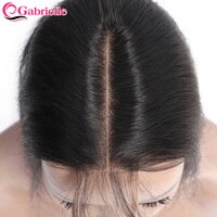 Габриэль средняя часть кружева Закрытие 2x6 бразильские человеческие волосы прямые натуральный цвет 100% Remy волос Ким К закрытие бесплатная доставка 32906740936