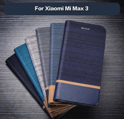 Чехол-книжка для Xiaomi Mi Max 3, Mi Max 3 Pro, Redmi Note 6, Mi 7, кожаный деловой чехол для телефона, силиконовая задняя крышка 32913039987