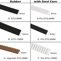 Резиновый ремень полиуретан со стальным сердечником Gt2, 1 метр, Ремень ГРМ GT2 шириной 6 мм/10 мм для 3D-принтера 32913580172