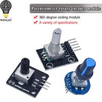Модуль поворотного энкодера WAVGAT для разработки кирпичного датчика Arduino, круглая Вращающаяся ручка потенциометра EC11 32915420023