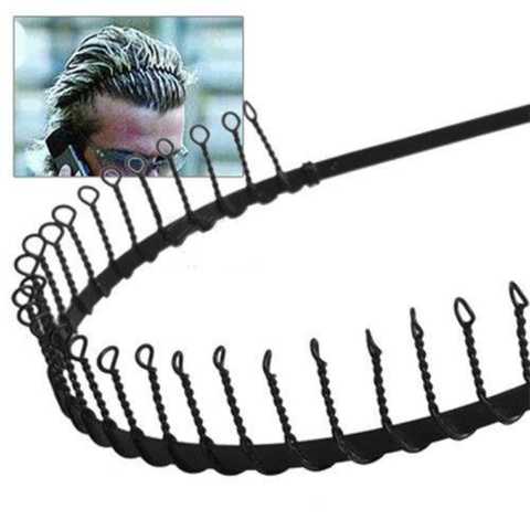 Мужской женский унисекс черный обруч для волнистых волос спортивный ободок для волос аксессуары для укладки волос 32916419550