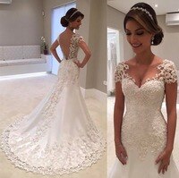 Женское свадебное платье, белое платье с рукавом-крылышком, 2022 32917009169