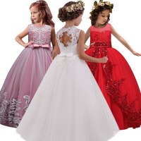 Новинка, платье с цветочным узором на спине для девочек, свадебное платье с цветочным узором для мальчиков, элегантное банкетное платье с цветочным узором для девочек 32919073355
