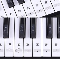 Наклейка на клавиатуру, 54/61 клавиши, электронная клавиатура, наклейка на клавиатуру, 88 клавиш, наклейка на фортепиано, стикер для белых клавиш 32923724562
