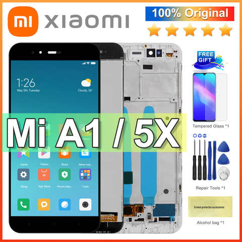 ЖК-дисплей 5,5 "A1 для Xiaomi Mi A1, сенсорный экран, дисплей для Xiaomi Mi A1 с рамкой, замена для Xiaomi Mi A1, дисплей Mi 5X, ЖК-дисплей 32923899221