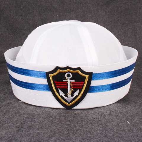 Забавная детская и взрослая белая кепка tain, моряки, лодка, синяя Военная Кепка, морская Кепка с якорем, реквизит для вечеринки, шапка костюм для косплея 32929293738