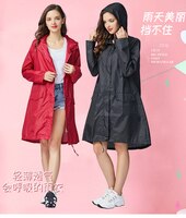 Женская стильная длинная дождевая куртка водонепроницаемый плащ-пончо с капюшоном и карманами 32931658049