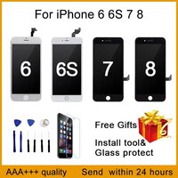 ЖК-экран для iPhone 7, качество AAA +++, без битых пикселей, экран Pantalla Diaplay для iPhone 6, 6S, 7, 8 Plus, сенсорный дисплей с подарком 32934195735