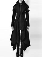 Rosetic, хит, Осенний Готический Тренч, пальто, винтажные Модные женские пальто, тонкие, для Хэллоуина, 2022, зимние, с капюшоном, черные, женские пальто Goth 32945443570