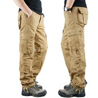 Брюки-карго мужские в стиле милитари, хлопок, тактические штаны, повседневные армейские брюки, большие размеры, цвета хаки, весна 2022 32949546473