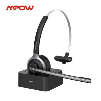 Наушники Mpow M5 Pro Bluetooth 5,0 с микрофоном, Зарядная база, беспроводная гарнитура для ПК, ноутбука, колл-центра, офиса, время разговора 18 часов 32950321893
