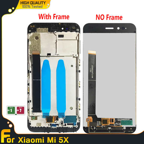 Оригинальный ЖК-дисплей для Xiaomi Mi A1 Mi 5X MI A1, ЖК-дисплей с сенсорным экраном, дигитайзер в сборе, запасные части с/без рамки 32951852083