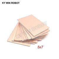 10 шт. FR4 PCB двухсторонняя медная плакированная пластина DIY PCB Kit ламинатная печатная плата 5x7 см 32953118871