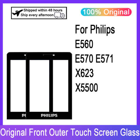 Переднее стекло объектива для Philips Xenium E560 E570 E571 X623 X5500, передняя панель, зеркальное стекло, не дигитайзер сенсорного экрана 32954556428