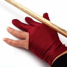 Кий для снукера бильярда перчатки из спандекса для мужчин и женщин, аксессуар на три пальца для открывания левой руки, 4 цвета, 1 шт. 32956557957