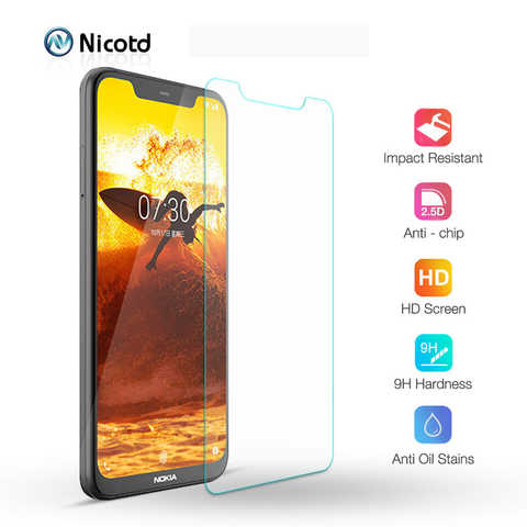 Закаленное стекло Nicotd, защитная пленка для Nokia 7 1 Plus 3,1, прозрачное стекло 9H для Nokia 6,1 Plus 8 6 32963681046