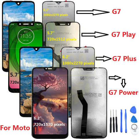 Оригинальный ЖК-дисплей G7 для Motorola Moto G7 Power, дисплей XT1955, ЖК-дисплей G7 Plus, сенсорный экран, дигитайзер G7 Play, сменный ЖК-дисплей xt22.5 32964175397