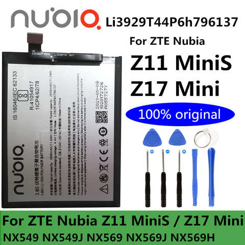 Оригинальный аккумулятор для телефона 3000 мАч Li3929T44P6h796137 для ZTE Nubia Z11 Mini S / Z17 Mini MiniS NX549 NX549J NX569 NX569J NX569H 32966020768