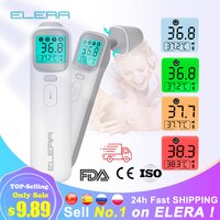 Детский термометр ELERA, инфракрасный цифровой ЖК-дисплей для измерения тела, лба, уха, Бесконтактный инфракрасный термометр для взрослых и детей 32967221349