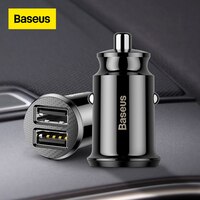Baseus 12V Dual USB 3.1A Автомобильное зарядное устройство для Iphone Samsung Быстрая зарядка Mini Авто автомобильное зарядное аксессуары 32972930356