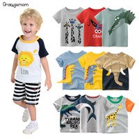 Детская футболка с коротким рукавом Orangemom, из хлопка, для мальчиков, на лето, 2021 32981881368