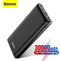 Внешний аккумулятор Baseus на 20 Вт с поддержкой быстрой зарядки Baseus PD 20 Вт Power Bank 30000 мАч Быстрая зарядка для iPhone Xiaomi Poco 20000 мАч 22,5 Вт Портативное внешнее зарядное устройство Powerbank 32989568490