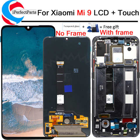 ЖК-дисплей 6,39 ''для xiaomi Mi 9 с сенсорным экраном и дигитайзером в сборе с рамкой для xiaomi Mi9 M1902F1G дисплей 32990523175