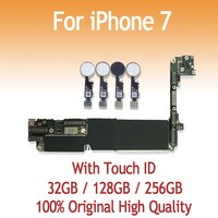 Оригинальная материнская плата для iPhone 7, 32 ГБ, 128 ГБ, 256 ГБ, 4,7 дюйма со сканером отпечатков пальцев и Touch ID, разблокированная логическая плата, материнская плата iOS 32991586755
