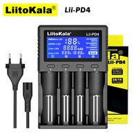 Зарядное устройство LiitoKala Lii-PD4 с ЖК-дисплеем для литиевых, NiMH и литий-ионных аккумуляторов 18650, 26650, 18350, AA, AAA, 3,7 в, 3,2 в, 1,2 в, 1,5 в 32991627657
