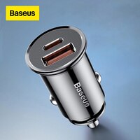 Baseus Автомобильное зарядное устройство , быстрая зарядка 30 Вт 4,0 3,0 USB зарядка для Iphone X XS Max SCP USB Type C PD 3,0, для телефона зарядка 32993378101