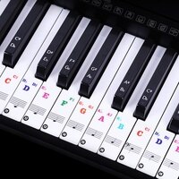 88/61 цветных клавиш пианино, наклейки с надписями, нотами, клавиатурой, рулон рулона, клавиатура пианино, прозрачные наклейки, ноты, прозрачные наклейки 32994996128