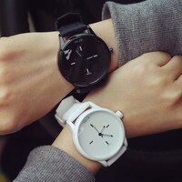 Простые черно-белые кварцевые часы для женщин минималистичный дизайн силиконовый ремешок наручные часы большой циферблат женские модные креативные часы 32997231277