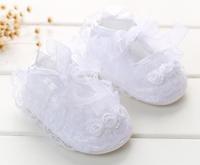 Туфли для новорожденных девочек, атласные, белые, цвета шампанского, крестины, кружевные цветы 32997804122