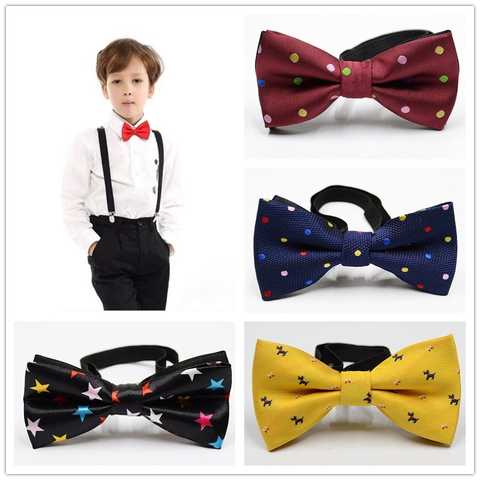 Детский галстук-бабочка; Одежда для маленьких мальчиков; Однотонная рубашка джентльмена; Галстук-бабочка в горошевечерние; Модный галстук-бабочка 32999009709