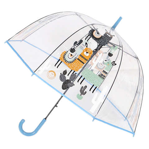 Зонт детский с рисунком Альпака Прозрачные Зонтики, детский Радужный зонтик с единорогом, полуавтоматическая Прямая поставка 33004300171