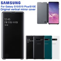 Новый зеркальный Прозрачный чехол для телефона Samsung GALAXY S10 S10E G9700 S10Plus Тонкий флип-чехол 33004826176