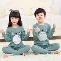 Детские пижамы для мальчиков, хлопковая одежда Тоторо, комплект штанов, мультяшная одежда для сна, детские пижамы для девочек, одежда для малышей, Детская Пижама 33005552312