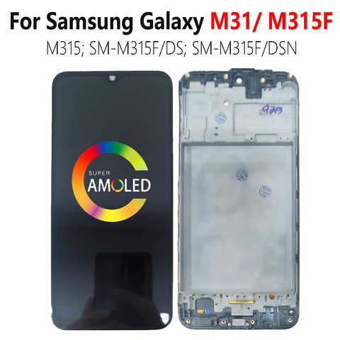 Super AMOLED M315F ЖК-дисплей для SAMSUNG Galaxy M31 экран мобильного телефона ЖК-дисплей с рамкой M315 SM-M315F/DS SM-M315F/DSN сенсорный дигитайзер экрана протестирован 33005685839