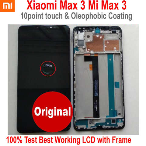 Оригинальный сенсорный ЖК-дисплей для Xiaomi Max 1 MI Max 2 Mi MAX3, сенсорный экран, дигитайзер в сборе, датчик с рамкой Pantalla 33008490106