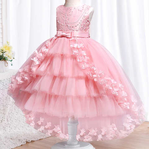 Платье принцессы для девочки, праздничное вечернее платье с сегментным хвостом для свадьбы, банкета, выпускного вечера, танцевальное платье 33008800841