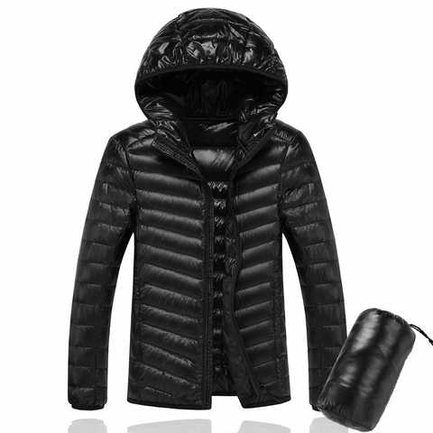 Мужской пуховик с капюшоном Wihite, теплая куртка, переноспосылка, мужская куртка, тонкая светильник мужская куртка 33018066972