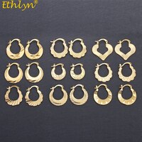 Ethlyn, эфиопские/африканские милые серьги для девочек/детей/дам, ювелирные изделия золотого цвета, маленькие серьги, подарки, E102 33025092217