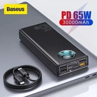 Baseus Power Bank 30000 мАч Type-C PD 3,0 быстрое зарядное устройство для iPhone Quick Charge 3,0 внешний аккумулятор Powerbank для Xiaomi Samsung 33026136702