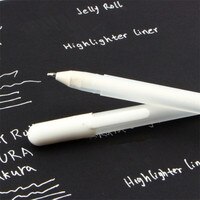Гелевая ручка унисекс, белый карандаш 0,8 мм, подарок для детей, Канцтовары для школы и офиса 33028190059