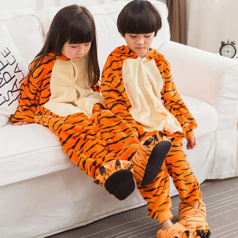 Детский Комбинезон кигуруми для косплея тигра, детский мультяшный аниме-комбинезон, костюм для мальчиков и девочек, пижама с животными 33029347180