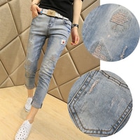 Летние рваные джинсы-бойфренды для женщин, модные свободные винтажные джинсы с высокой талией, женские джинсы 33029365071