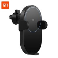 Беспроводное Автомобильное зарядное устройство Xiaomi Mi 20 Вт Max Qi, электрическое автомобильное зарядное устройство с зажимом, стекло 2.5D, световое кольцо для Mi 9 MIX 2S / 3 для iPhone 13 12 Pro Max 33030328767