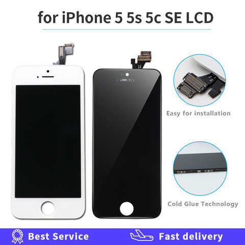 Качество AAA ЖК-дисплей для iphone 5 5S 5c 4S сенсорный экран для iphone SE ЖК-дигитайзер сборка экрана без битых пикселей с инструментами 33032266615