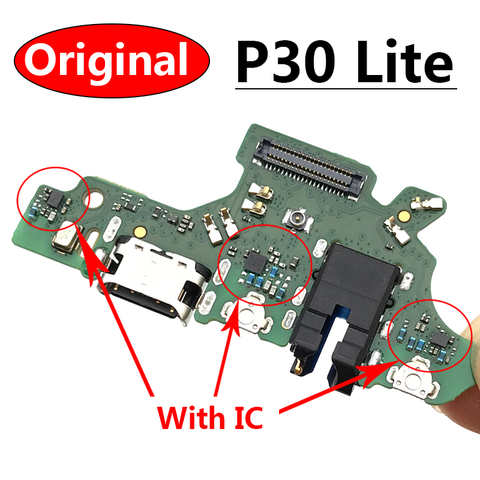 Оригинальный док-разъем для Huawei P30 lite Nova 4e Micro USB зарядное устройство порт для зарядки гибкий кабель плата с микрофоном 33033729579